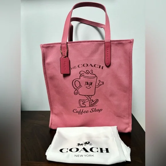 Coach Coffee Shop Tote Limited Edition Pink - Picture 7 of 7
